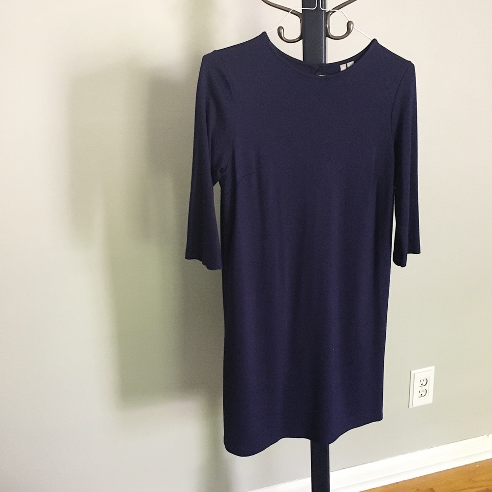 Navy ASOS 3/4 sleeve shift dress size 6